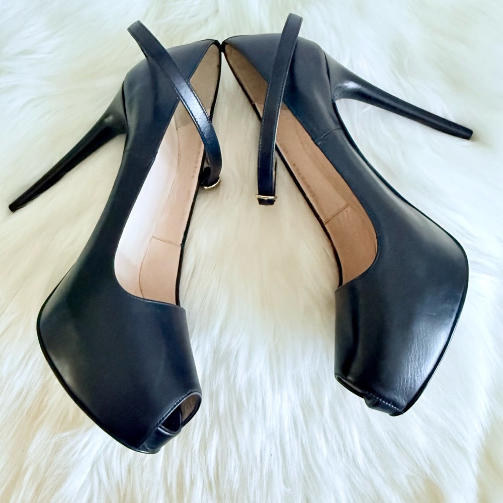 3.1 Phillip Lim Black Peep-Toe Heels - Picture 4 of 11